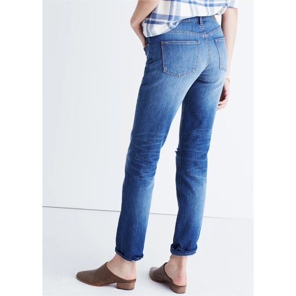 Madewell The Slim Boyjean in Brinville Wash: Rip and Repair Edition - Picture 4 of 11